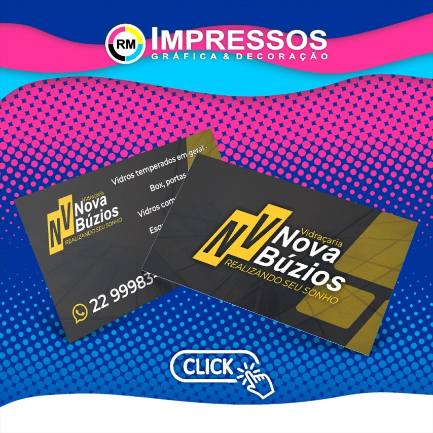 CARTÃO DE VISITA | COUCHÊ 250G | 4x0 | 9x5 |